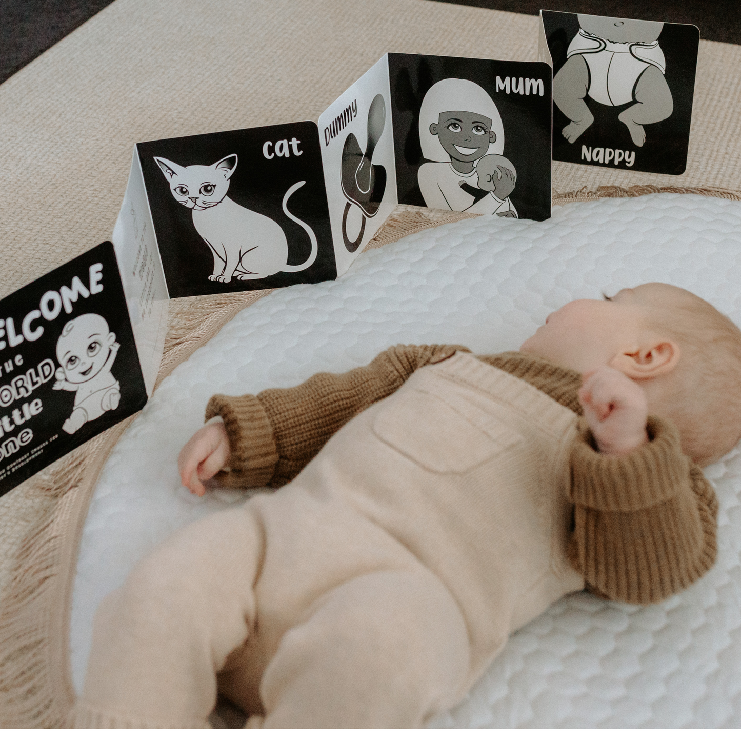 Welcome To The World Little One Black and White Baby Book