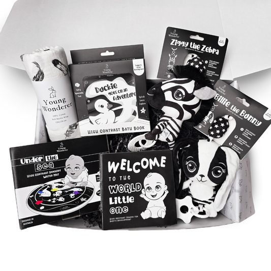 Black and White Unisex  High Contrast Ultimate Baby Gift Set