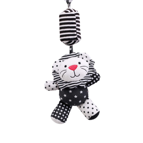 sensory toy, baby sensory, baby toy, Black and white hanging bear toy. high contrast baby toy, young wonderer, young wonderer baby boutique, black and white baby toy, high contrast baby toy, high contrast toy, black and white toy, hanging baby toy, black and white hanging toy, baby gym toy, baby gym hanging toy, high contrast, black and white, pram toy, pram hanging toy